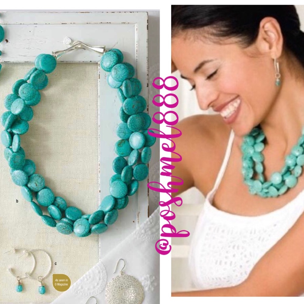 :: S&D Sterling+Turquoise Sea Necklace - Picture 5 of 15